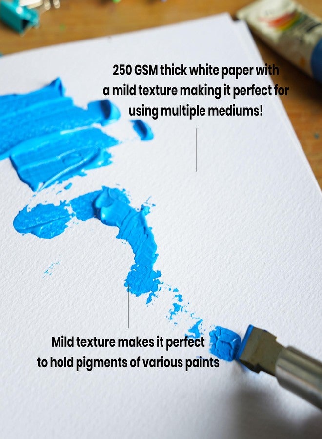 Scholar Mixed Media Paper | 250 GSM Cold Pressed Medium Grain | 10 Loose Sheets | Premium Artist Paper for Watercolour, Acrylic, Ink, Pencil & Mixed Media Art Practice (A4) (MML4) - Image 3
